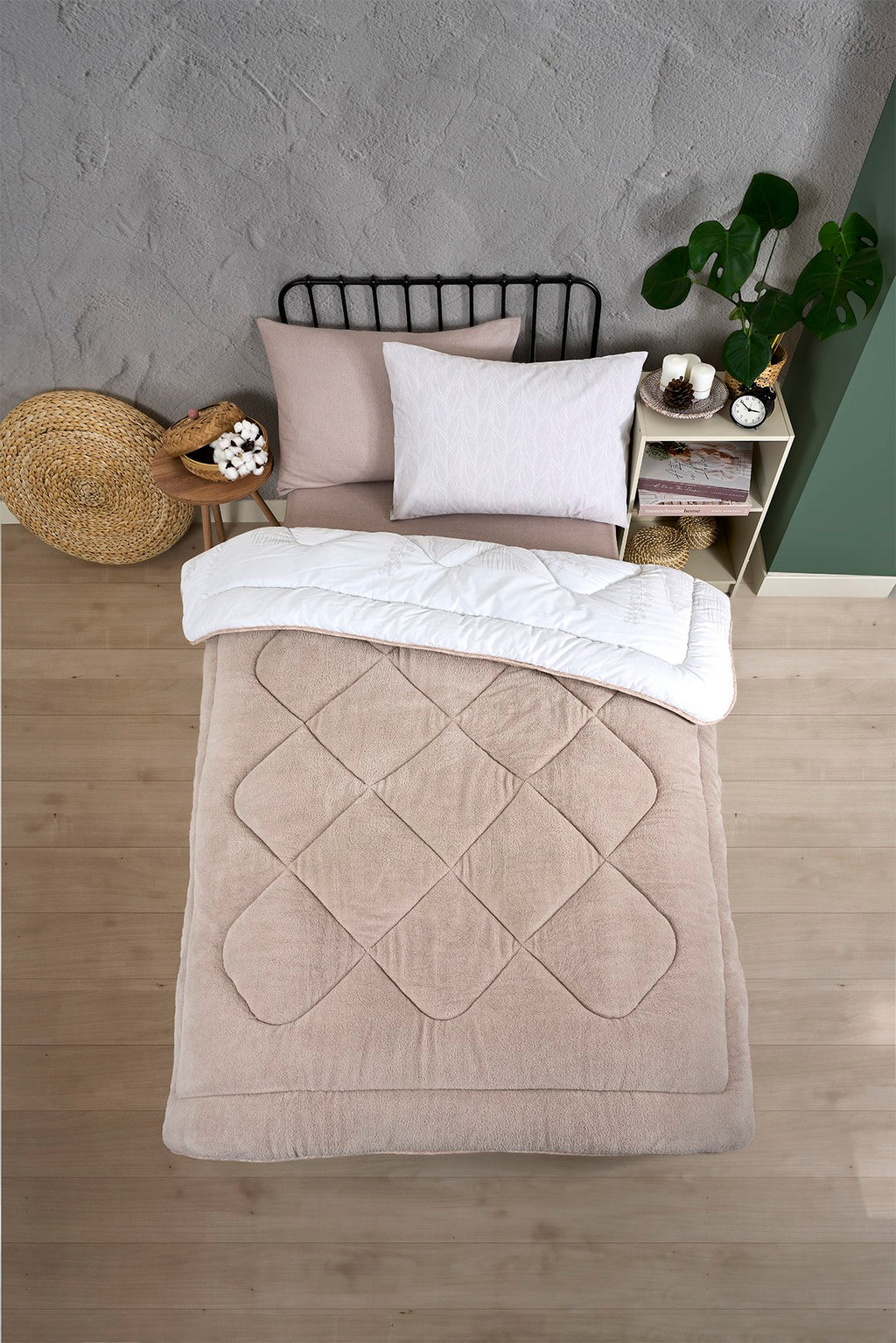 ETE HOMETEX TEK KİŞİLİK WELSOFT UYKU SETİ ALENA BEJ 8696474231997