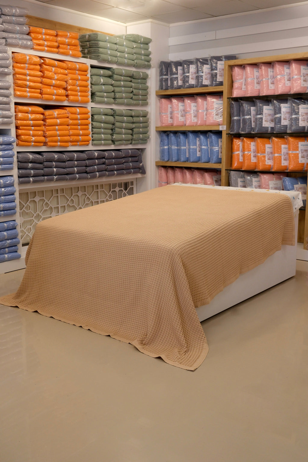 ETEHOMETEX HAVUZLU PİKE ÇİFT KİŞİLİK 220X240CM BEJ 8696474231656
