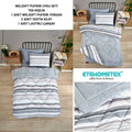 ETE HOMETEX TEK KİŞİLİK WELSOFT UYKU SETİ TASEL GRİ 8696474232022