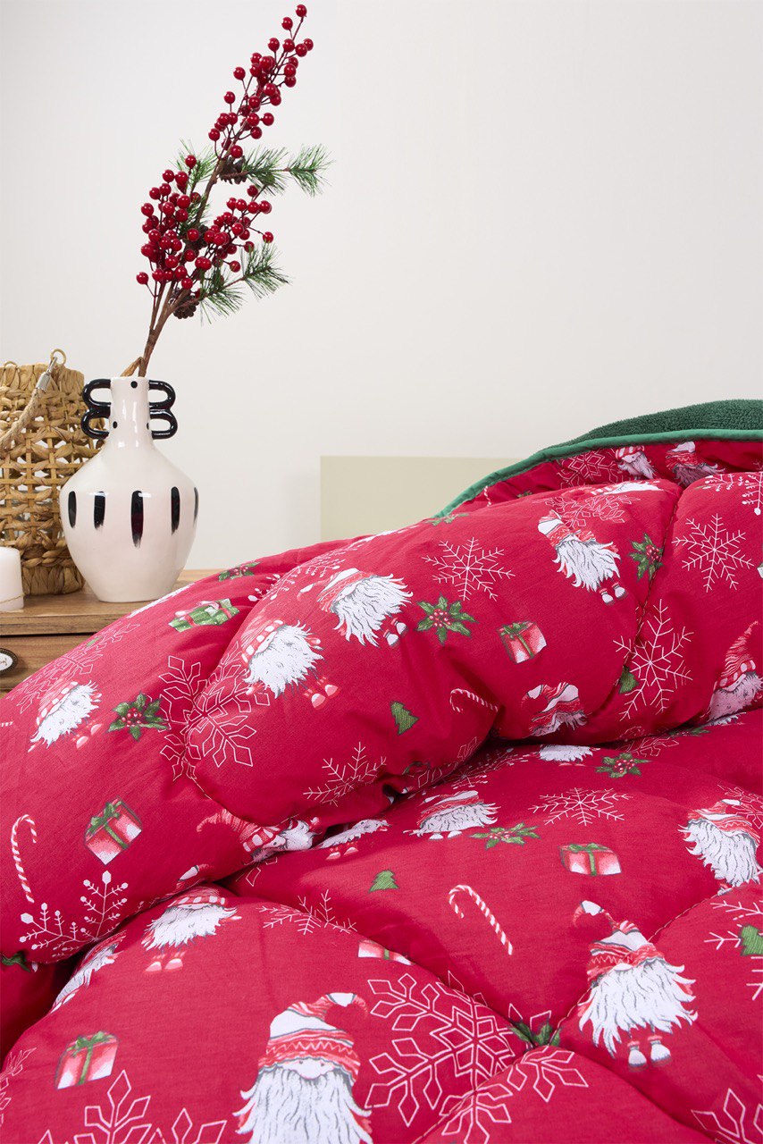 ETE HOMETEX ÇİFT KİŞİLİK LÜX WELSOFT YORGAN 195X215CM YENİ YIL DESENLİ 8696474232029
